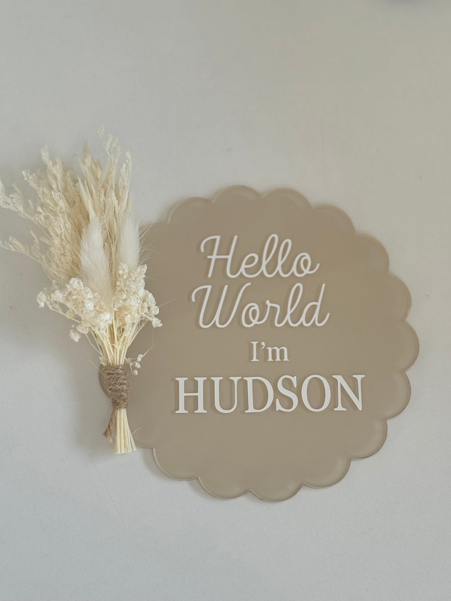 Baby Plaque - 14cm Large Scallop design