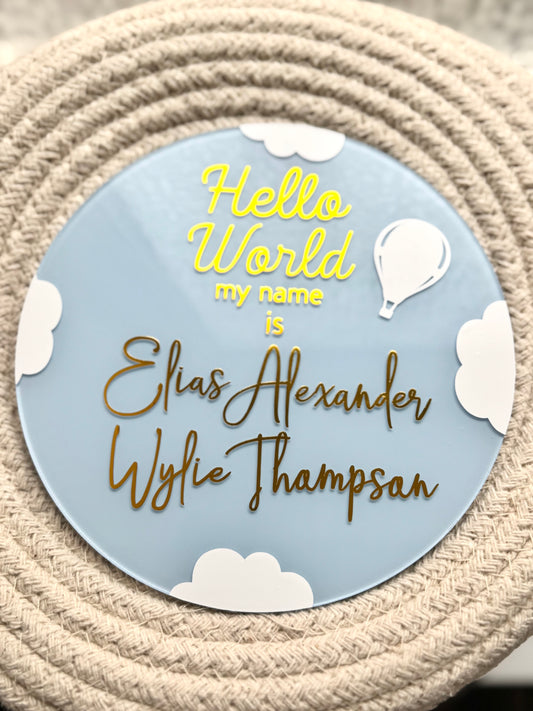 Baby Plaque - 14cm Large disc design