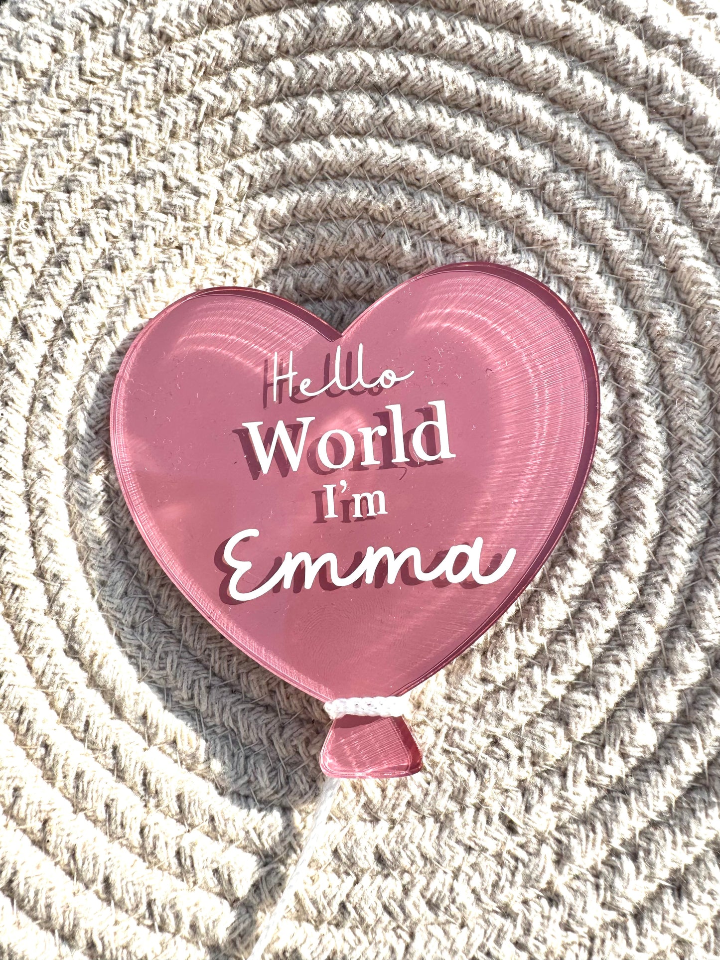 Baby Plaque - 10cm heart shape