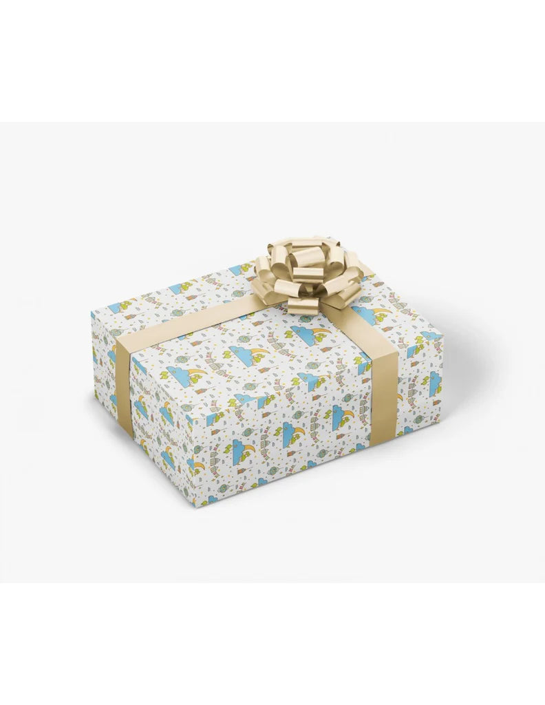 CHILDREN'S LANTERN DESIGN WRAPPING PAPER SHEET 50CM X 70CM