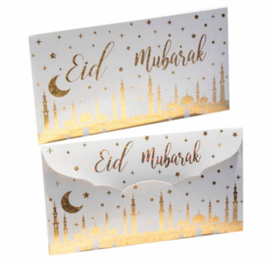 x10 Gold Foiled Eid Envelopes