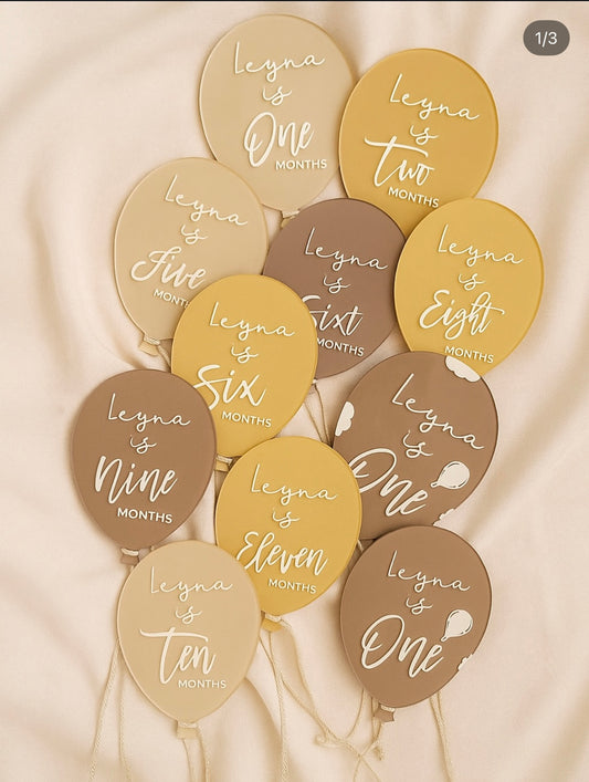 x13 Full set of acrylic balloon plaques