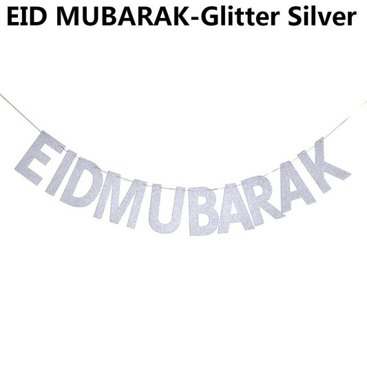 Eid Mubarak Silver Bunting