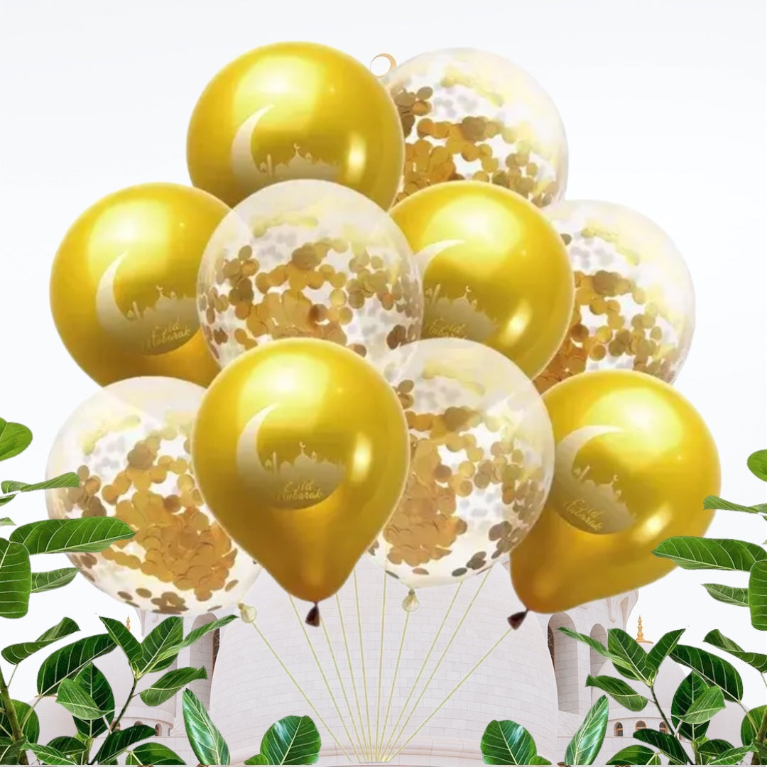 Eid Mubarak Balloons 10 pack