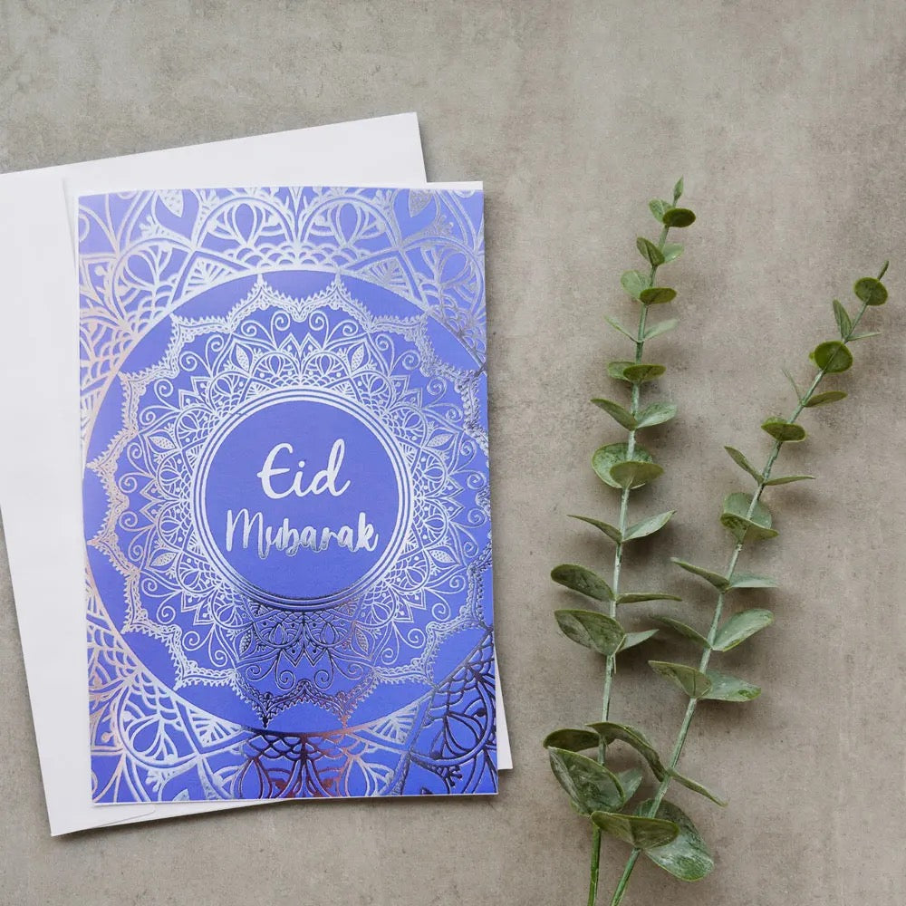 x5 Foiled Eid Mubarak Card Pack