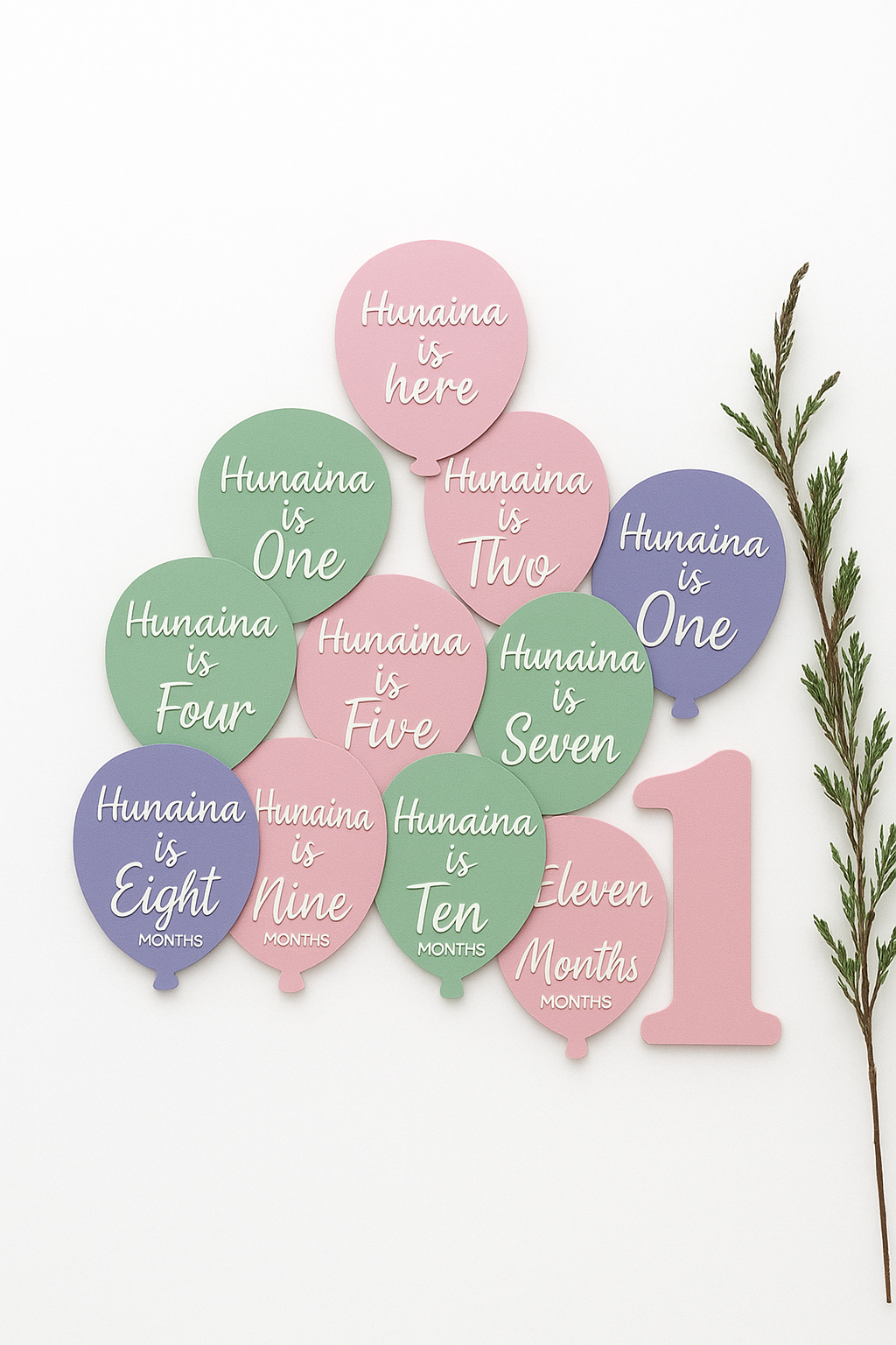 x14 Full set of acrylic balloon plaques